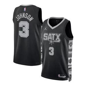 Keldon Johnson San Antonio Spurs Jordan Brand Unisex Swingman Jersey Statement Edition Unique Black - Édition commemorative - Souvenez-vous des moments inoubliables