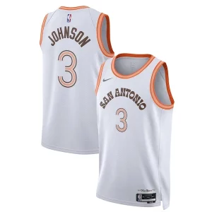 Keldon Johnson San Antonio Spurs Nike Unisex 2023/24 Swingman Jersey White City Edition Authentique - Nouvelle arrivée - Êtes-vous prêt pour la saison ?