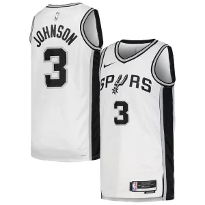 Keldon Johnson San Antonio Spurs Nike Unisex Swingman Exquisite Jersey Association Edition White - Maillot de collection - Un bijou pour les amateurs