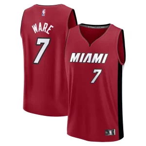 Kel'el Ware Miami Heat Fast Break Player Jersey Statement Edition Haut de gamme Red - Promotion limitée - Profitez de la réduction avant qu'elle ne soit terminée