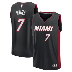Kel'el Ware Miami Heat Youth Fast Prime Break Replica Player Jersey Icon Edition Black - Pour les amateurs de basketball passionnés - Livraison rapide