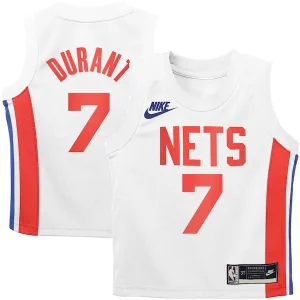 Kevin Durant Brooklyn Nets Nike Preschool 2022/23 Charming Swingman Jersey White Classic Edition - Confort et style combinés - Pour un look exceptionnel