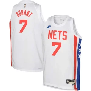 Kevin Durant Brooklyn Nets Nike Charming Youth 2022/23 Swingman Jersey White Classic Edition - Idéal pour les soirées de sport - Montrez votre style