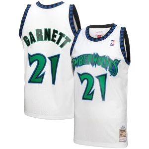 Kevin Garnett Minnesota Timberwolves 1997 98 Hardwood Classics Reload 3.0 Swingman Jersey Élégant White - Maillot de qualité supérieure - Durable et résistant