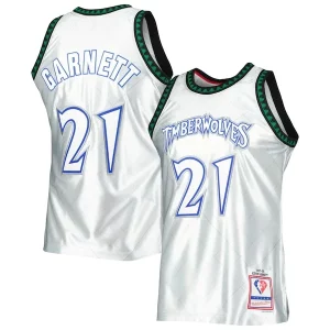 Kevin Garnett Minnesota Timberwolves 1997/98 Hardwood Classics 75th Anniversary Superbe Swingman Jersey Platinum - Pour les joueurs de basketball amateurs - Adapté à tous les styles de jeu