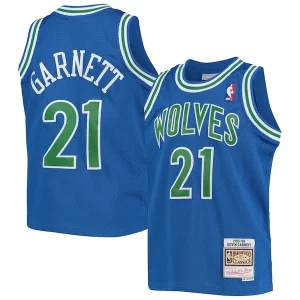 Kevin Garnett Minnesota Timberwolves Youth 1995 96 Hardwood Classics Swingman Jersey Authentique Blue - Édition commemorative - Souvenez-vous des moments inoubliables