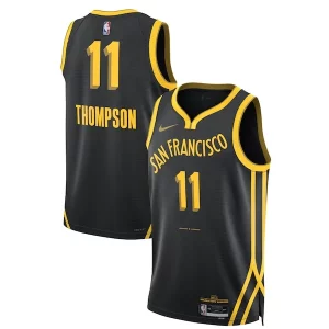 Klay Thompson Golden Exceptionnel State Warriors Nike Unisex 2023/24 Swingman Jersey Black City Edition - Design innovant - Écarte-vous du commun des mortels