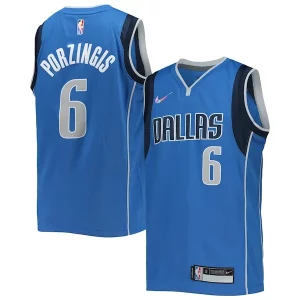 Kristaps Porzingis Dallas Mavericks Incontournable Nike Youth 2021/22 Diamond Swingman Jersey Icon Edition Blue - Parfait pour le match jour - Montrez votre support avec style