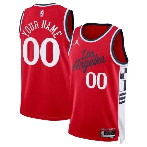 LA Clippers Jordan Brand Unisex 2024/25 Custom Swingman Premium Jersey Statement Edition Red - Maillot de championnat - Revivez les victoires glorieuses