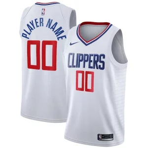 LA Clippers Nike 2020/21 Swingman Custom Jersey Association Bold Edition White - Pour les matchs d'athlétisme - Restez frais et confortable