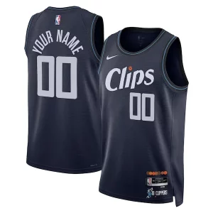 LA Clippers Nike Unisex 2023/24 Custom Swingman Jersey Navy City Exceptionnel Edition - Pour les amateurs de basketball passionnés - Livraison rapide