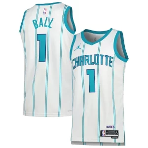 LaMelo Ball Notable Charlotte Hornets Jordan Brand Unisex Swingman Jersey Association Edition White/Teal - Idéal pour les soirées de sport - Montrez votre style