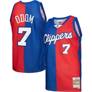 Lamar Odom Notable LA Clippers Hardwood Classics 2000/01 Split Swingman Jersey Royal/Red - Pour les fans de la ligue - Un maillot authentique de la compétition