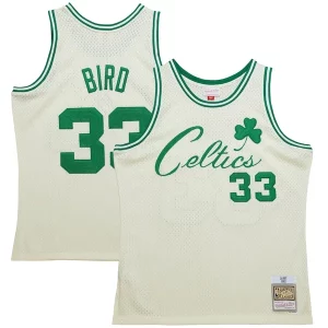 Larry Commémoratif Bird Boston Celtics Chainstitch Swingman Jersey Cream - Fait à la main - Un produit unique et de qualité