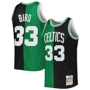 Larry Gracieux Bird Boston Celtics Hardwood Classics 1985/86 Split Swingman Jersey Black/Kelly Green - Giftez-le à un fan dévoué - Livraison en temps pour les fêtes
