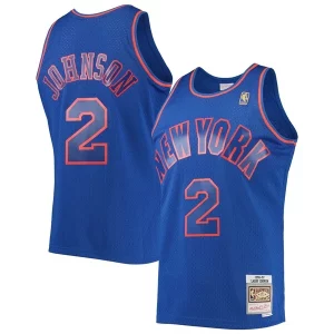 Larry Johnson New York Knicks 1996/97 Hardwood Classics Swingman Dashing Jersey Blue - Fait à la main - Un produit unique et de qualité