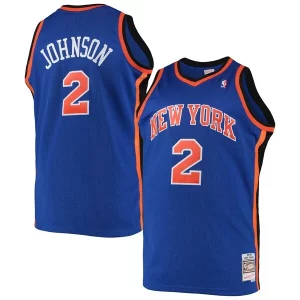 Larry Johnson New Magnifique York Knicks 1998/99 Big & Tall Hardwood Classics Swingman Jersey Blue - Parfait pour le match jour - Montrez votre support avec style