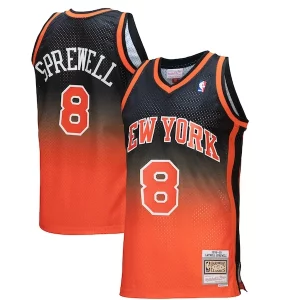 Latrell Sprewell New York Knicks 1998/99 Hardwood Classics Splendide Fadeaway Swingman Player Jersey Orange/Black - Édition limitée - Uniques dans leur genre
