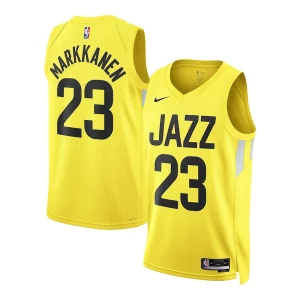 Lauri Markkanen Utah Jazz Nike Unisex Swingman Jersey Association Stylish Edition Gold - Édition commemorative - Souvenez-vous des moments inoubliables