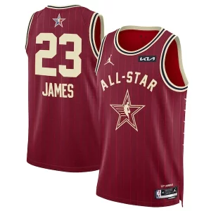 LeBron James Jordan Brand Charming Unisex 2024 NBA All Star Game Swingman Jersey Crimson - Design innovant - Écarte-vous du commun des mortels