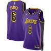 LeBron James Los Angeles Lakers Vibrant Jordan Brand Unisex Swingman Jersey Statement Edition Purple - Pour les matchs d'athlétisme - Restez frais et confortable