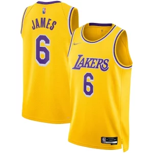LeBron James Uniques Los Angeles Lakers Nike 2021/22 Diamond Swingman Jersey Icon Edition Gold - Édition limitée - Uniques dans leur genre