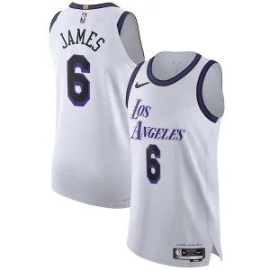 LeBron James Los Angeles Lakers Admirable Nike 2022/23 Authentic Jersey City Edition White - Pour les fans de la ligue - Un maillot authentique de la compétition