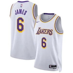 LeBron James Los Angeles Lakers Nike Unisex Swingman Sophistiqué Jersey Association Edition White - Pour les matchs d'athlétisme - Restez frais et confortable