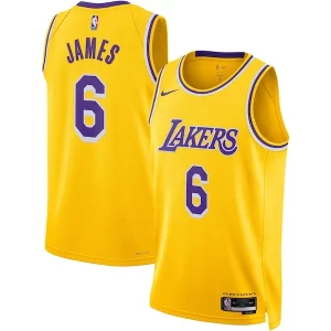 LeBron James Los Angeles Lakers Nike Authentique Unisex Swingman Jersey Icon Edition Gold - Événement exclusif - Soyez l'un des premiers à avoir ce maillot