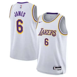 LeBron James Los Angeles Lakers Exquisite Nike Youth Swingman Jersey Association Edition White - Vêtement de fan emblématique - Montrez votre amour pour l'équipe