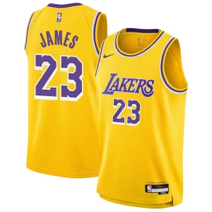 LeBron James Los Angeles Charming Lakers Nike Youth Swingman Jersey Icon Edition Gold - Idéal pour les collectionneurs - Qualité premium garantie