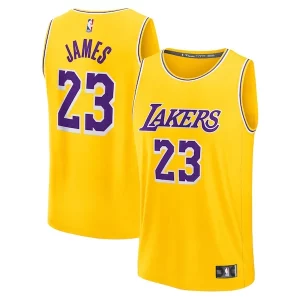 LeBron James Los Angeles Lakers Captivant Youth Fast Break Replica Player Jersey Icon Edition Gold - Collectionner ce maillot rare - Augmentez la valeur de votre collection