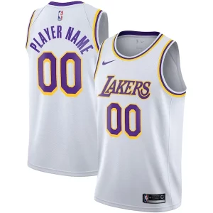 Los Angeles Lakers Nike 2020/21 Swingman Custom Jersey Association Edition White Élégant - Maillot de marque reconnue - Faites confiance à la qualité
