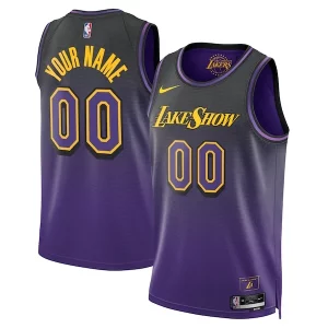 Los Angeles Lakers Nike Unisex Bold 2024/25 Custom Swingman Jersey City Edition Purple - Maillot de championnat - Revivez les victoires glorieuses