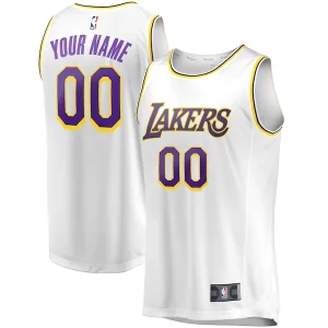 Los Angeles Uniques Lakers Youth Fast Break Replica Custom Jersey Association Edition White - Collectionner ce maillot rare - Augmentez la valeur de votre collection