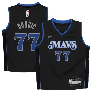 Luka Dončić Dallas Mavericks Nike Preschool Bold Swingman Replica Jersey City Edition Black - Événement exclusif - Soyez l'un des premiers à avoir ce maillot
