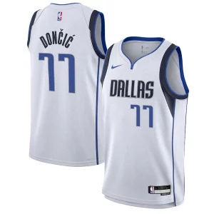 Luka Dončić Dallas Mavericks Nike Youth Swingman Jersey Exclusif Association Edition White - Édition commemorative - Souvenez-vous des moments inoubliables