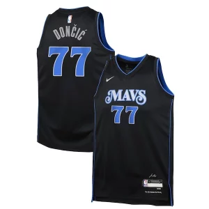 Luka Dončić Dallas Mavericks Nike Youth Swingman Replica Jersey City Edition Black Magnifique - Pour les joueurs de basketball amateurs - Adapté à tous les styles de jeu