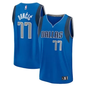 Luka Dončić Dallas Mavericks Fast Break Replica Player Commémoratif Jersey Icon Edition Blue - Parfait pour le match jour - Montrez votre support avec style