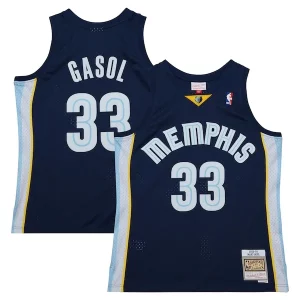 Marc Gasol Memphis Grizzlies 2008/09 Hardwood Classics Swingman Throwback Jersey Navy Charming - Maillot authentique - Reproduit avec soin