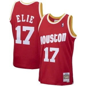 Mario Incontournable Elie Houston Rockets 1993/94 Hardwood Classics Swingman Jersey Red - Édition commemorative - Souvenez-vous des moments inoubliables