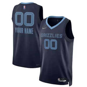 Memphis Grizzlies Nike 2021/22 Diamond Bold Swingman Custom Jersey Icon Edition Navy - Maillot de qualité supérieure - Durable et résistant