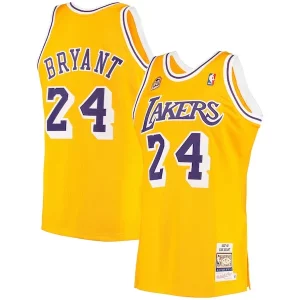 Men's Los Angeles Lakers Kobe Bryant Gold Confortable 2007 Hardwood Classics Authentic Jersey - Pour les amateurs de basketball passionnés - Livraison rapide