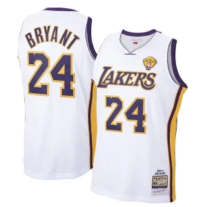Men's Los Authentique Angeles Lakers Kobe Bryant White 2009 10 Hardwood Classics Authentic Jersey - Pour les matchs d'athlétisme - Restez frais et confortable