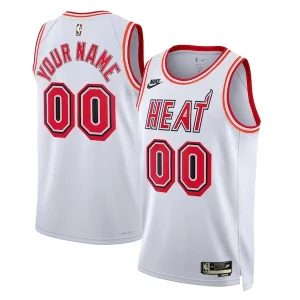 Miami Heat Nike Unisex 2022/23 Custom Swingman Jersey Classic Edition Distingué White - Style contemporain - Restez à la mode avec ce maillot