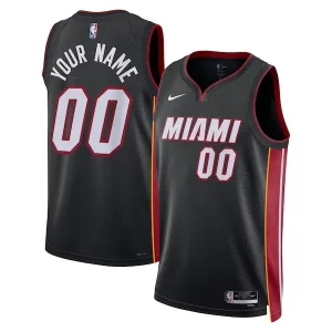 Miami Heat Nike Unisex Vibrant Swingman Custom Jersey Black Icon Edition - Pour les fans de la ligue - Un maillot authentique de la compétition
