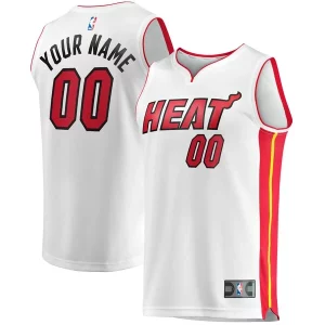 Miami Heat Youth Moderne Fast Break Custom Replica Jersey Association Edition White - Livraison gratuite - Économisez sur les frais d'expédition
