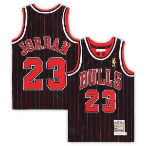 Michael Jordan Chicago Bulls Preschool 1996/97 Hardwood Dashing Classics Authentic Jersey Black/Red/White - Pour les matchs d'athlétisme - Restez frais et confortable