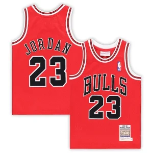 Michael Jordan Chicago Bulls Preschool 1997/98 Hardwood Classics Bold Authentic Jersey Red/Black/White - Livraison gratuite - Économisez sur les frais d'expédition