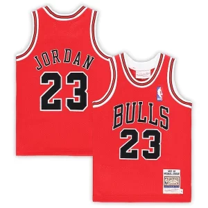 Michael Jordan Chicago Bulls Toddler 1997/98 Hardwood Classics Authentic Jersey Exclusif Red/Black/White - Parfait pour le match jour - Montrez votre support avec style